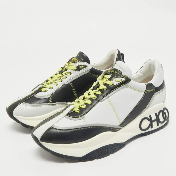Pre Owned Jimmy Choo Multicolor Leather Raine Sneakers Size 39