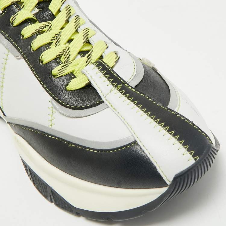 Pre Owned Jimmy Choo Multicolor Leather Raine Sneakers Size 39