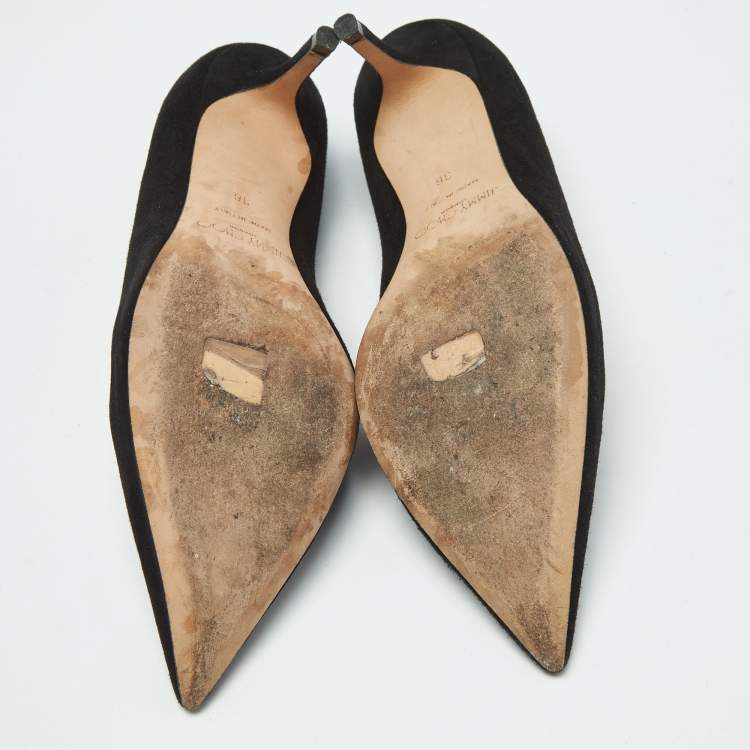 Pre Owned Jimmy Choo Black Suede Love Pumps Size 36
