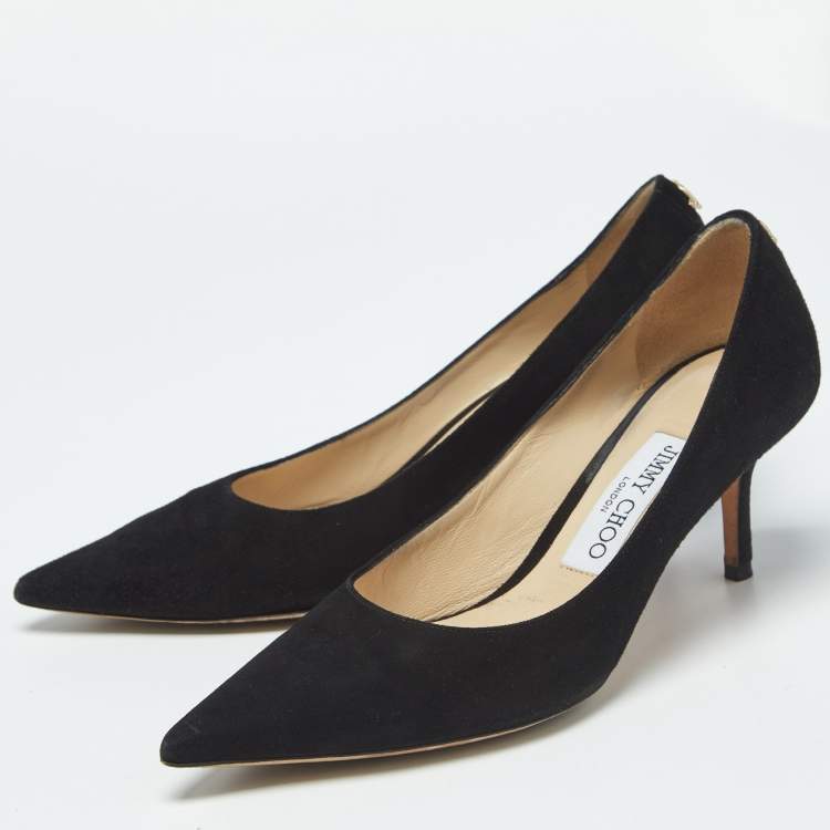 Pre Owned Jimmy Choo Black Suede Love Pumps Size 36