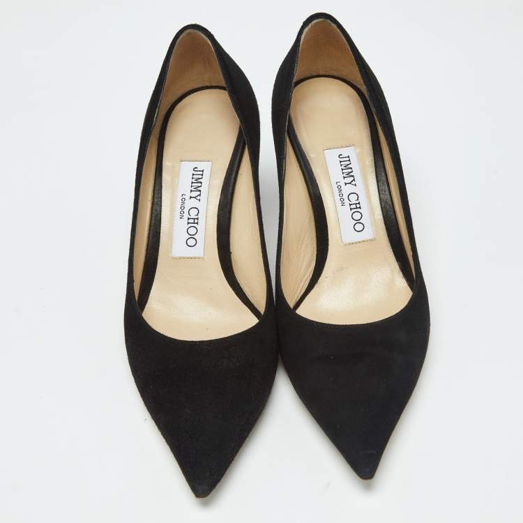 Pre Owned Jimmy Choo Black Suede Love Pumps Size 36