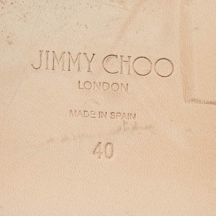 Pre Owned Jimmy Choo Dusty Pink Leather Minea Flat Slide Sandals Size 40