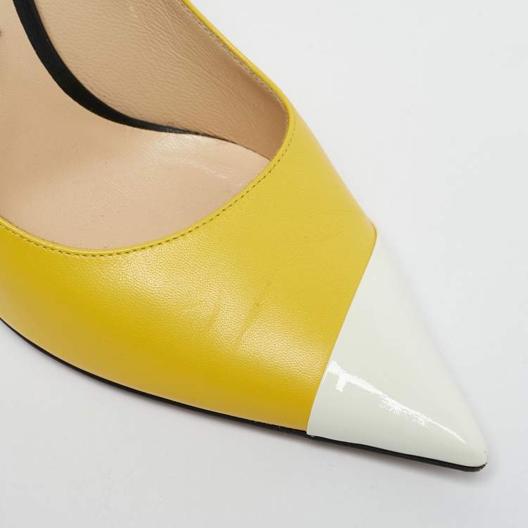 Pre Owned Jimmy Choo Tricolor Leather Love 100 Pointed Toe Pumps Size 40