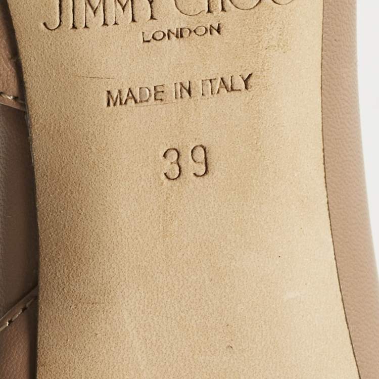 Pre Owned Jimmy Choo Beige Leather Sophia D'orsay Pumps