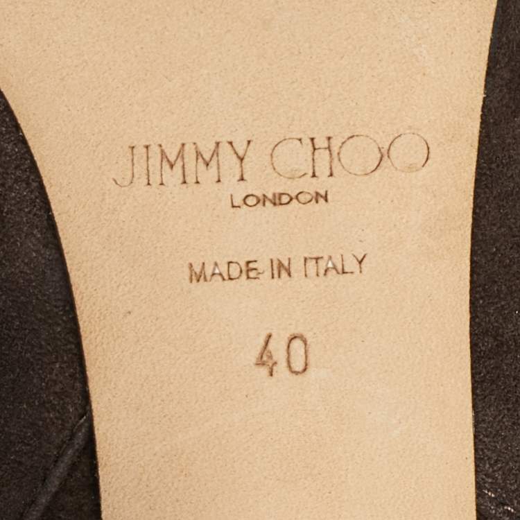Pre Owned Jimmy Choo Brown Suede Knee Length Boots Size 40