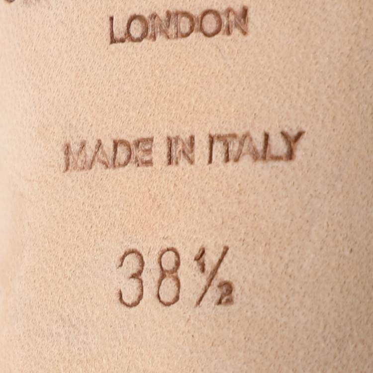 Pre Owned Jimmy Choo Black Suede Glint Rhinestone Strappy Sandals Size 38.5