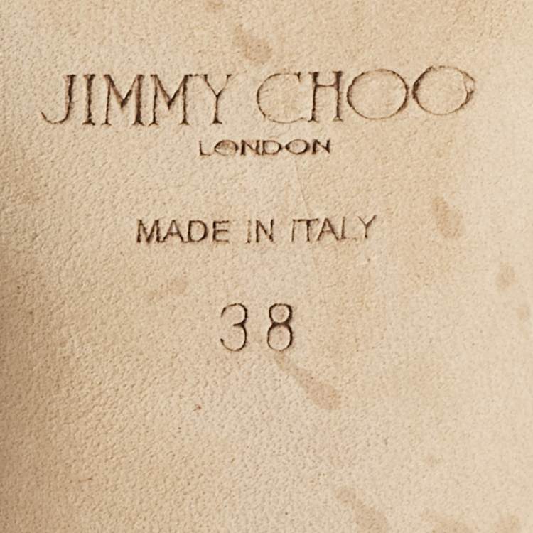 Pre Owned Jimmy Choo Black Patent Leather Didi Slingback Pumps Size 38