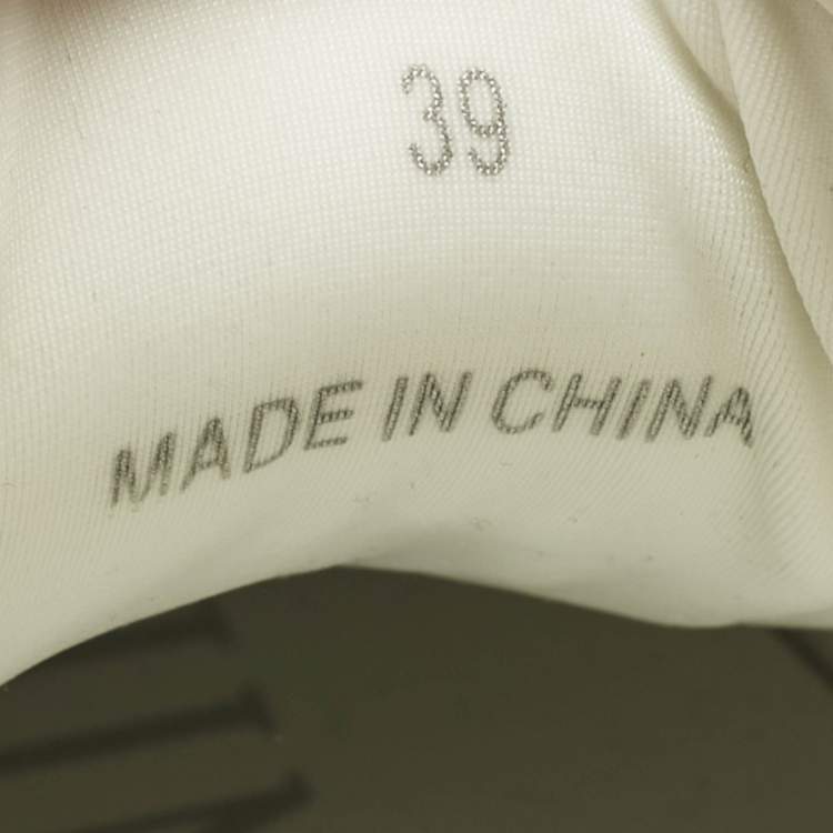 Pre Owned Jimmy Choo White/Silver Leather Diamond Light Maxi Sneakers Size 39