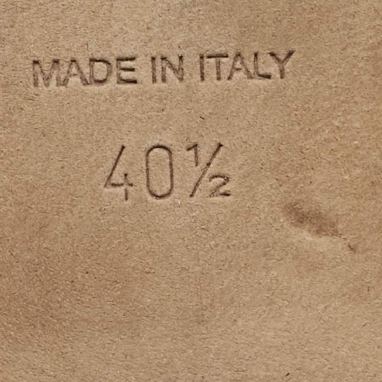 Pre Owned Jimmy Choo Green Leather Sai Flat Slide Size 40.5