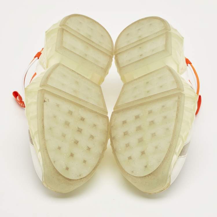 Pre Owned Jimmy Choo Multicolor Leather And Mesh Diamond Trail Sneakers Size 36.5 