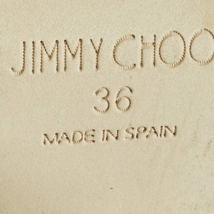 Pre Owned Jimmy Choo Black Leather Cork Ankle Strap Sandals Size 36