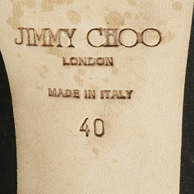 Pre Owned Jimmy Choo Black Suede Avenue Knee Length Boots Size 40