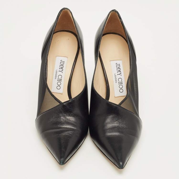 Pre Owned Jimmy Choo Black Patent Leather Pointed Toe Pumps Size 36