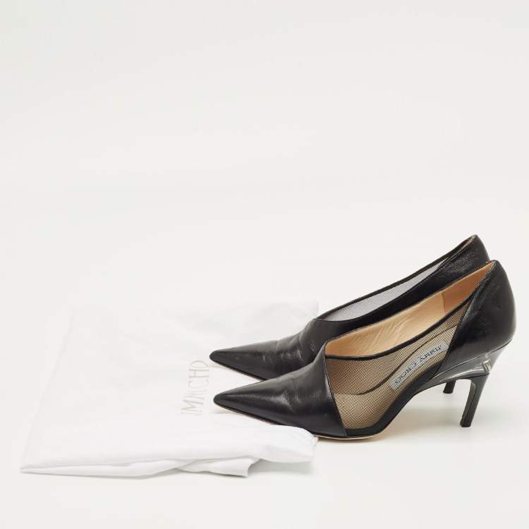 Pre Owned Jimmy Choo Black Patent Leather Pointed Toe Pumps Size 36