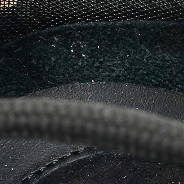 Pre Owned Jimmy Choo Size 40 Black Leather, Mesh and Patent Leather Lace Up Sneakers