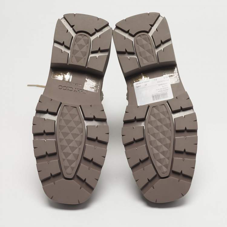 Pre Owned Jimmy Choo Noemi Size 35.5 Taupe Grey Ankle Length Boots