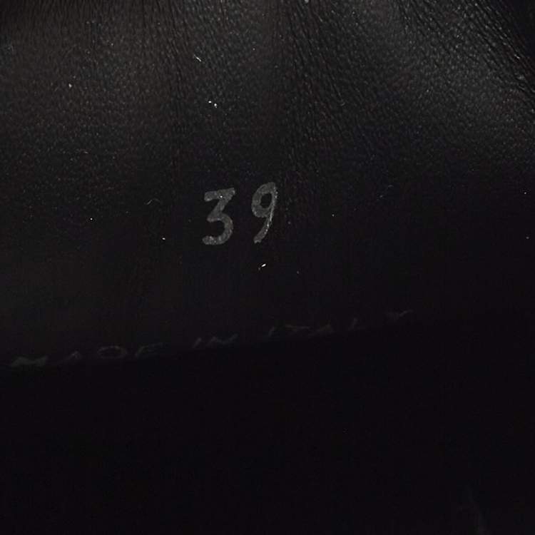 Pre Owned Jimmy Choo Diamond Size 39 Black JC Monogram Glitter Fabric and Leather Sneakers