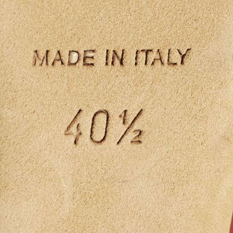 Pre Owned Jimmy Choo Quiet Size 40.5 Red Patent Leather Peep Toe Pumps