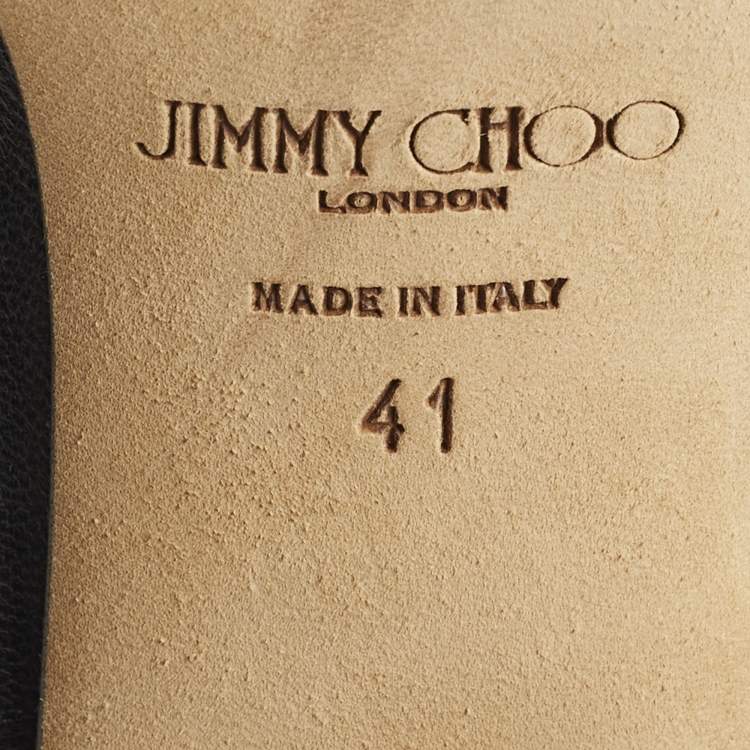 Pre Owned Jimmy Choo Elisa Size 41 Black Patent and Leather Mary Jane Pumps