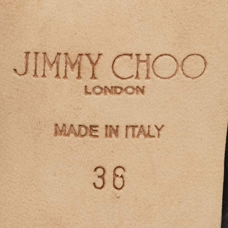 مملوكة مسبقًا Jimmy Choo Maelie Size 36 Black Suede Slide Sandals