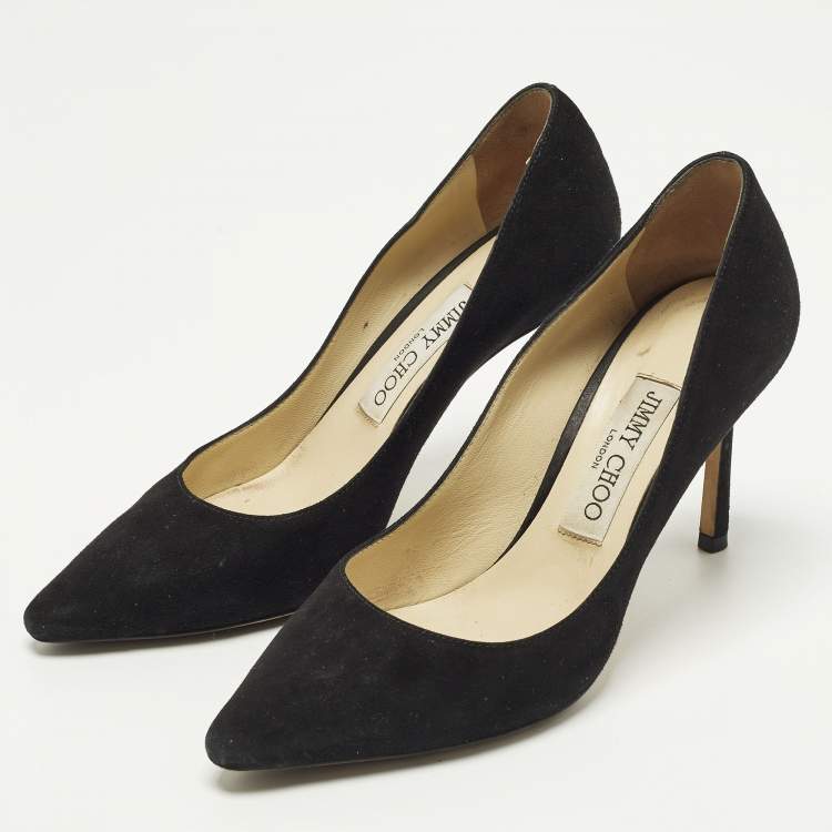 Pre Owned Jimmy Choo Love Size 37 Black Suede Pumps