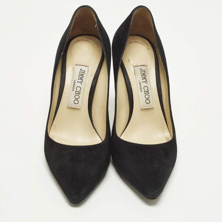 Pre Owned Jimmy Choo Love Size 37 Black Suede Pumps