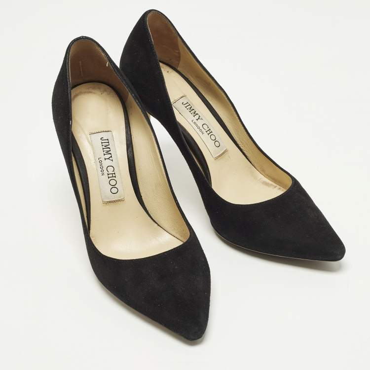Pre Owned Jimmy Choo Love Size 37 Black Suede Pumps