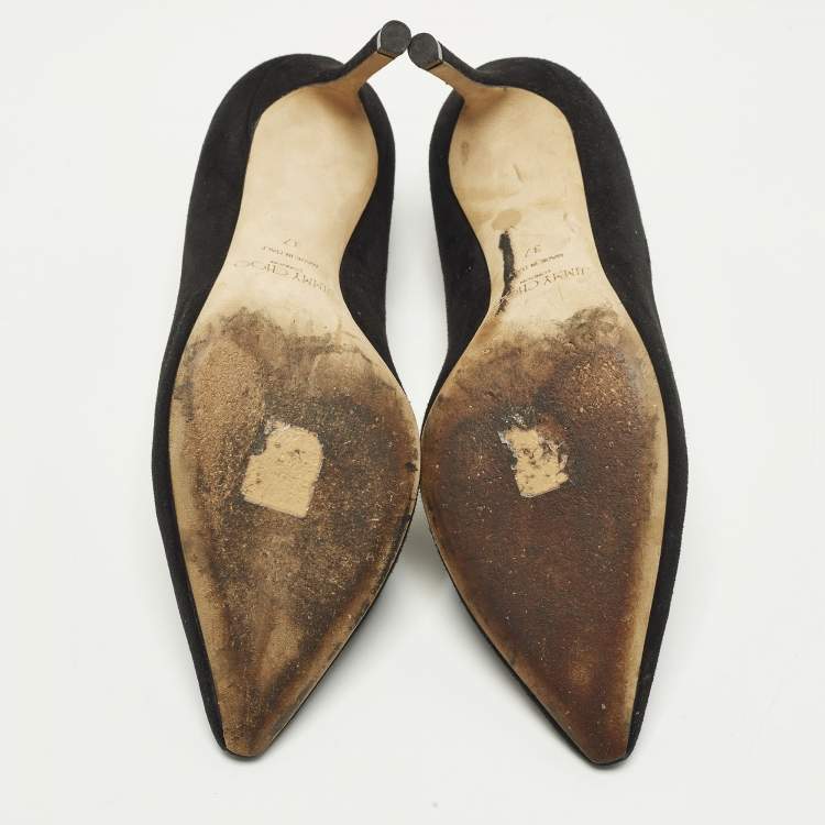 Pre Owned Jimmy Choo Love Size 37 Black Suede Pumps
