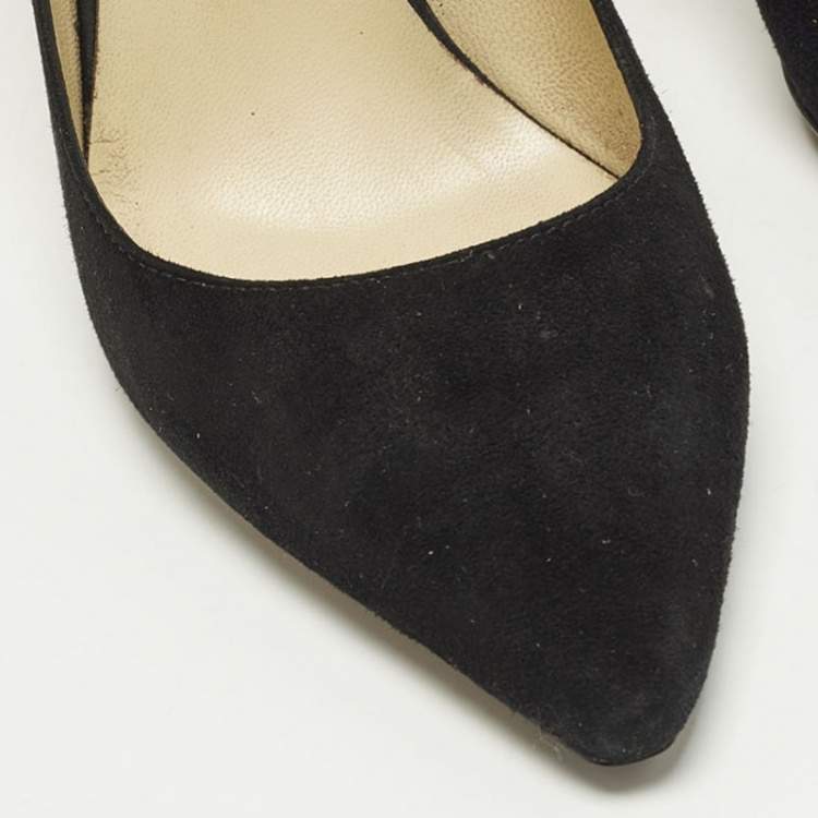 Pre Owned Jimmy Choo Love Size 37 Black Suede Pumps