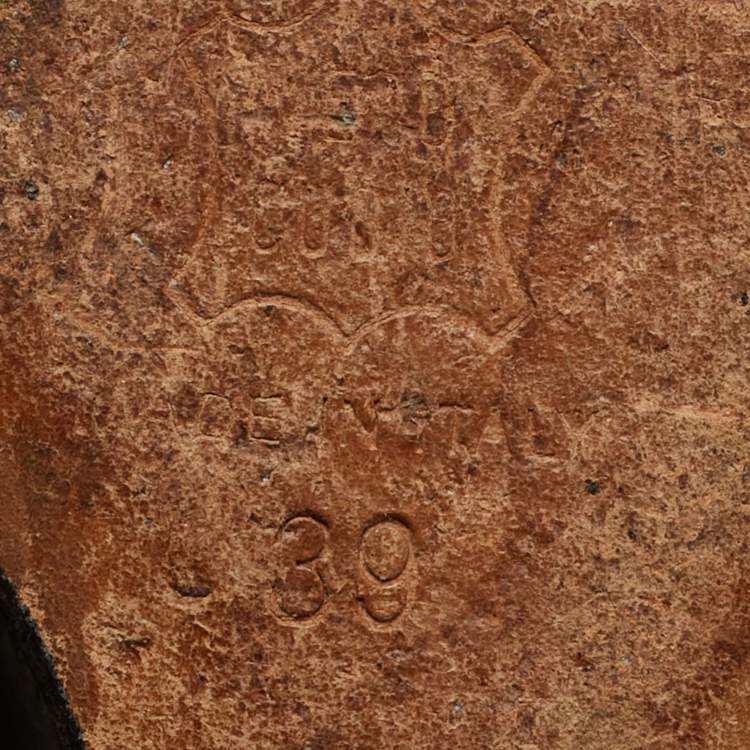 Pre Owned Jimmy Choo Alana Size 39 Black Patent Leather Cork Wedge Sandals