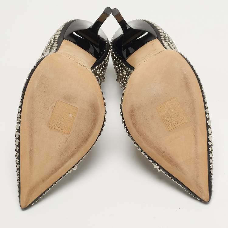 Pre Owned Jimmy Choo Studded Spikes Size 36 Black Leather Pumps