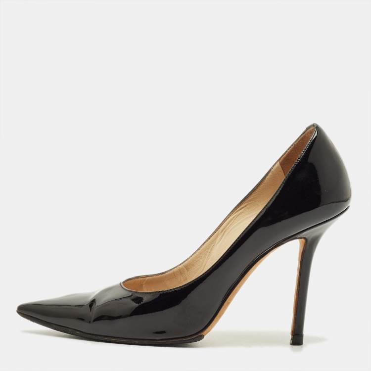 مملوكة مسبقًا Jimmy Choo Romy Size 36 Black Patent Leather Pumps
