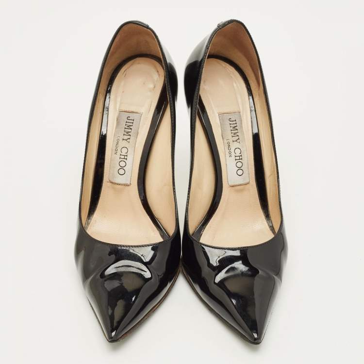 مملوكة مسبقًا Jimmy Choo Romy Size 36 Black Patent Leather Pumps