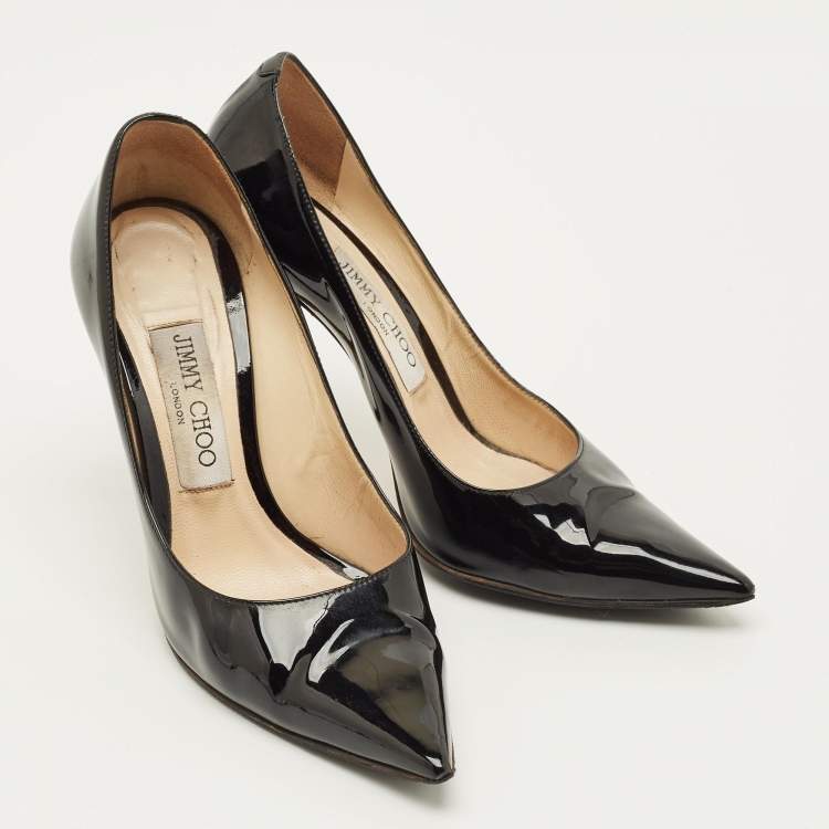 مملوكة مسبقًا Jimmy Choo Romy Size 36 Black Patent Leather Pumps