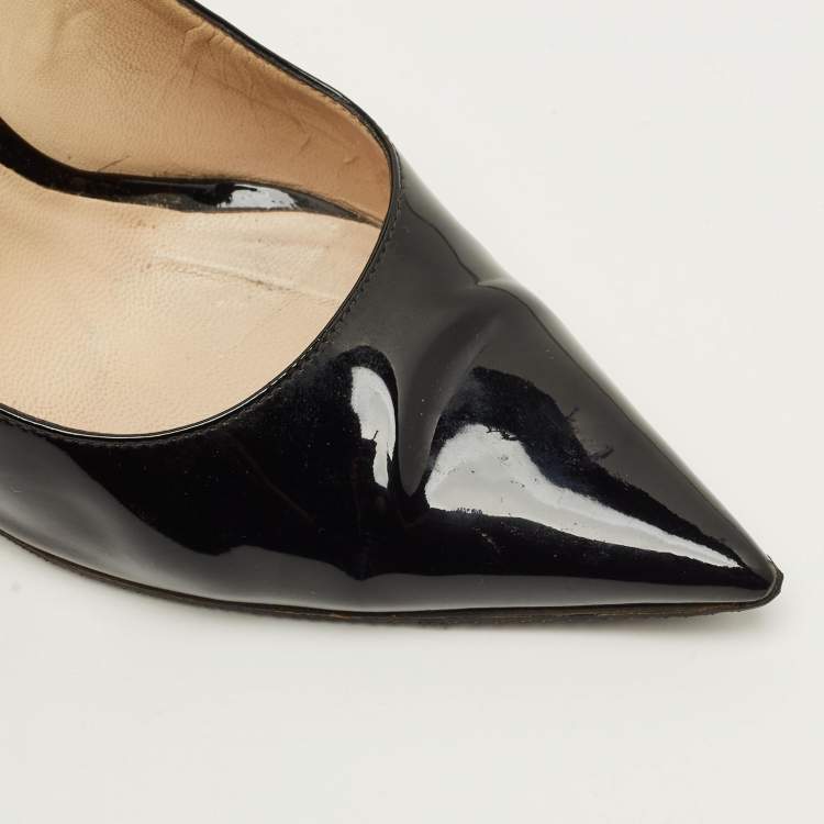 م ملوكة مسبقًا Jimmy Choo Romy Size 36 Black Patent Leather Pumps