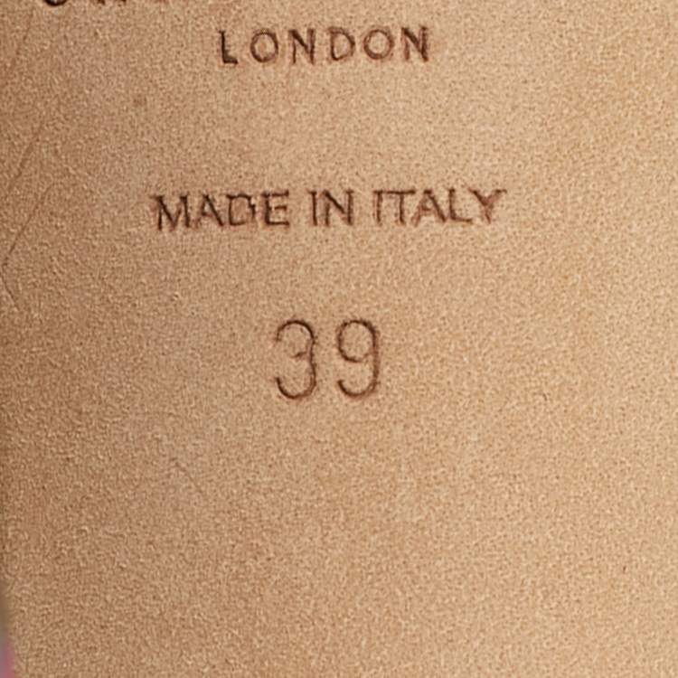 مملوكة مسبقًا Jimmy Choo Size 39 Metallic Pink Patent Leather Azia Ankle Strap Sandals 