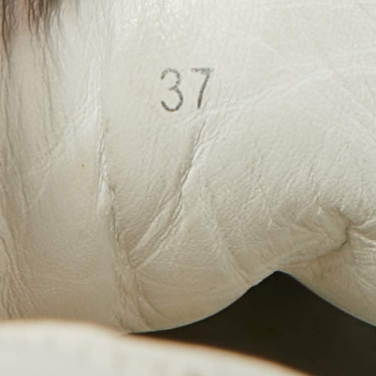 مملوكة مسبقًا Jimmy Choo Raine Size 37 Grey/Black Leather Low Top Sneakers