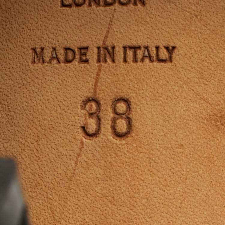 Pre Owned Jimmy Choo  Size 38 Black Suede Viola Crystal Fringe Sandals 