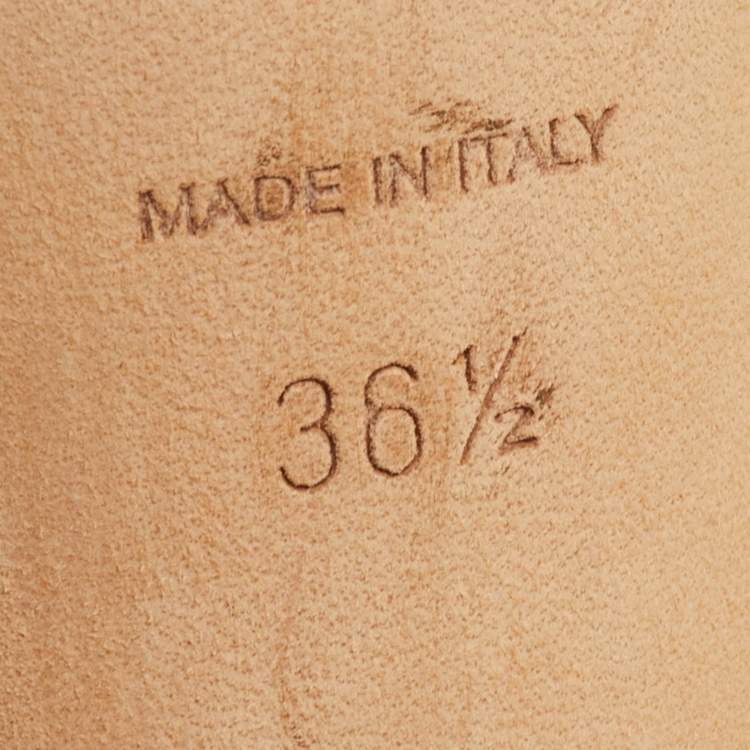 مملوكة مسبقًا Jimmy Choo Azia Size 36.5 Gold Leather Ankle Strap Sandals