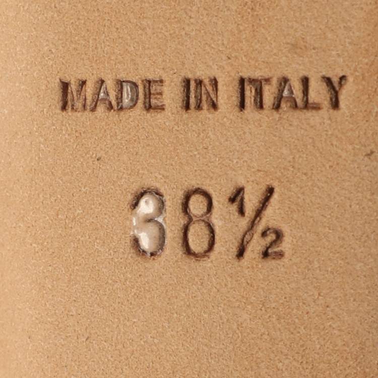 Pre Owned Jimmy Choo Size 38.5 Gold Glitter and Suede Platform Ankle Strap Pumps