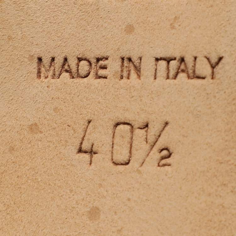 Pre Owned Jimmy Choo Size 40.5 Copper Python Embossed Leather Platform Pumps