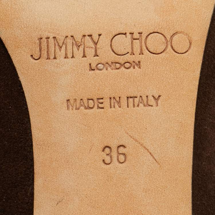 Pre Owned Jimmy Choo Marina Size 36 Brown Suede Ankle Length Boots