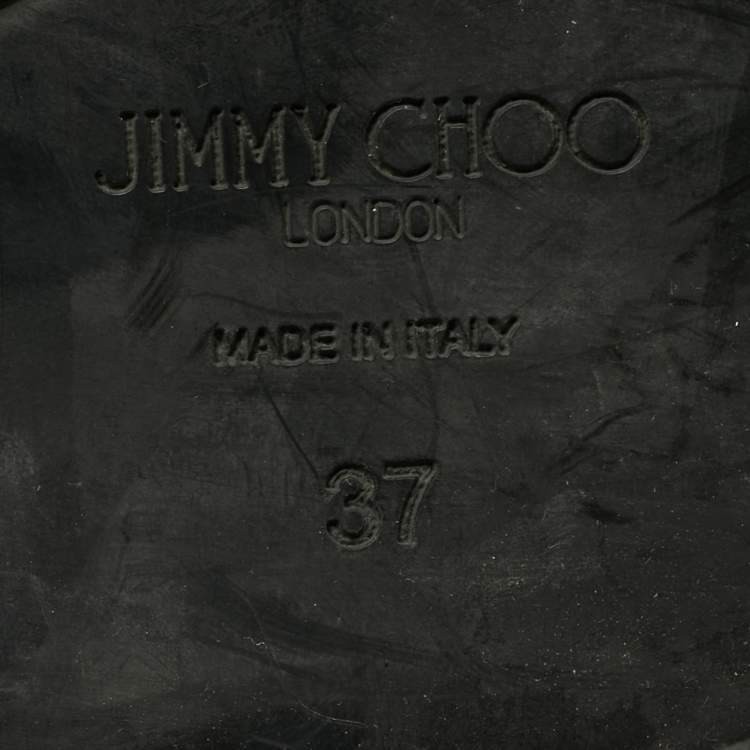 Pre Owned Jimmy Choo Durum Size 37 Black Leather Mid Calf Boots