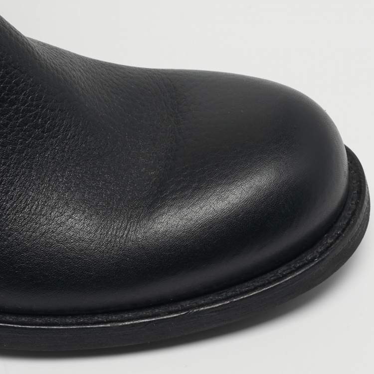 Pre Owned Jimmy Choo Durum Size 37 Black Leather Mid Calf Boots