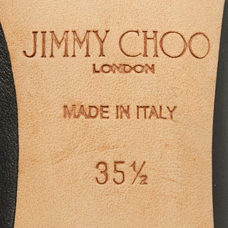 Pre Owned Jimmy Choo Avril Size 35.5 Black Leather Pumps