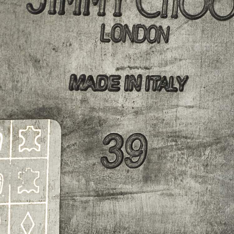 Pre Owned Jimmy Choo Cruz Size 39 Black Leather Studs Embellished Combat Boots