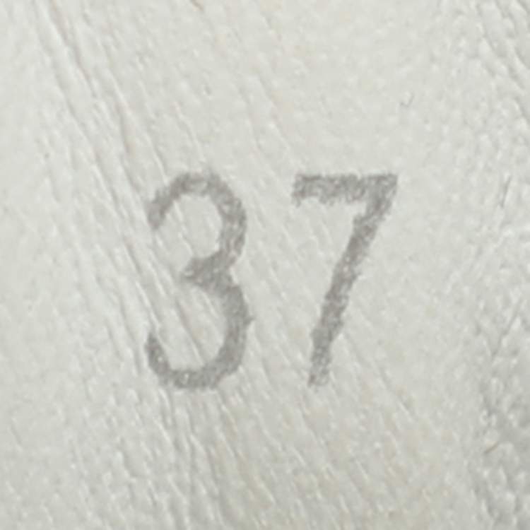 Pre Owned Jimmy Choo Diamond Crystal Embellished Size 37 White Leather Low Top Sneakers