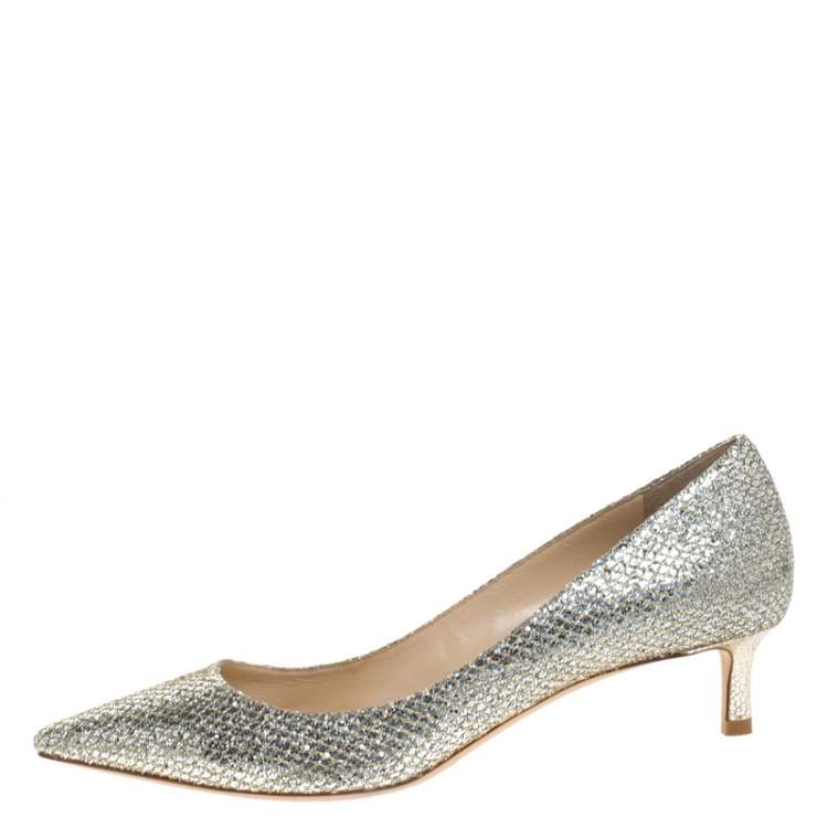 Women's Pointed Toe Low Heel Silver Chromed Heel Slip-on Shoes For Wedding,  Party, Elegant And Gorgeous Glittering | SHEIN