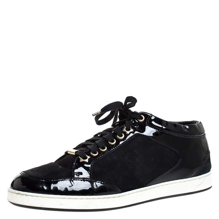 Jimmy Choo Black Patent Leather Miami Low Sneakers Size 39.5 Jimmy Choo | TLC