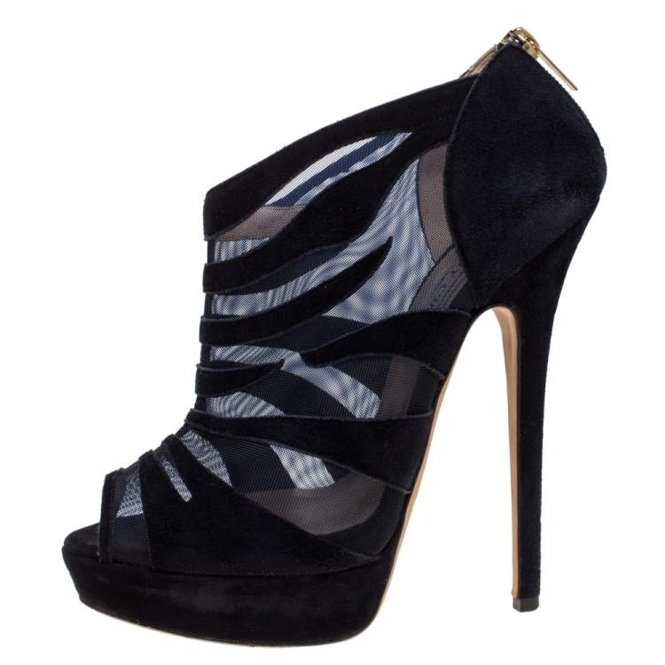 Jimmy choo discount black mesh booties